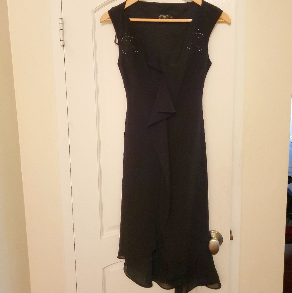 Black dress with studded accents